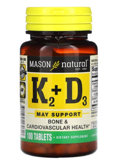 Mason Natural, 維生素 K2 + 維生素 D3，100 微克，100 片