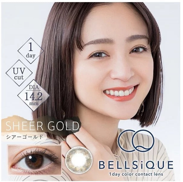 BELLSiQUE 1 day color contact - sheer gold [10片] [度數：-3.75/-4.25/-6.00]