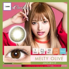 EverColor1day Melty Olive每日拋棄型有色彩妝隱形眼鏡 (1盒10片)  [度數：-6.00]