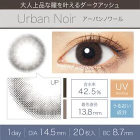 Ever Color Natural Moist Label UV 1Day 日本Ever Color每日即棄有色隱形眼鏡 20片(Urban Noir) [度數：-3.00]