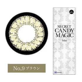 Secret Candy Magic 1 Day No.9 Brown 每日拋棄型有色彩妝隱形眼鏡｜每盒20片 [度數：-4.5]