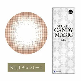 Secret CandyMagic No.1 Chocolate每日拋棄美朣隱形眼鏡20片 [度數：-4.75/-5.0]