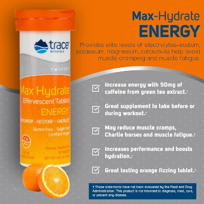 免費送 Max Hydration Energy 泡騰片 10 片 橘色