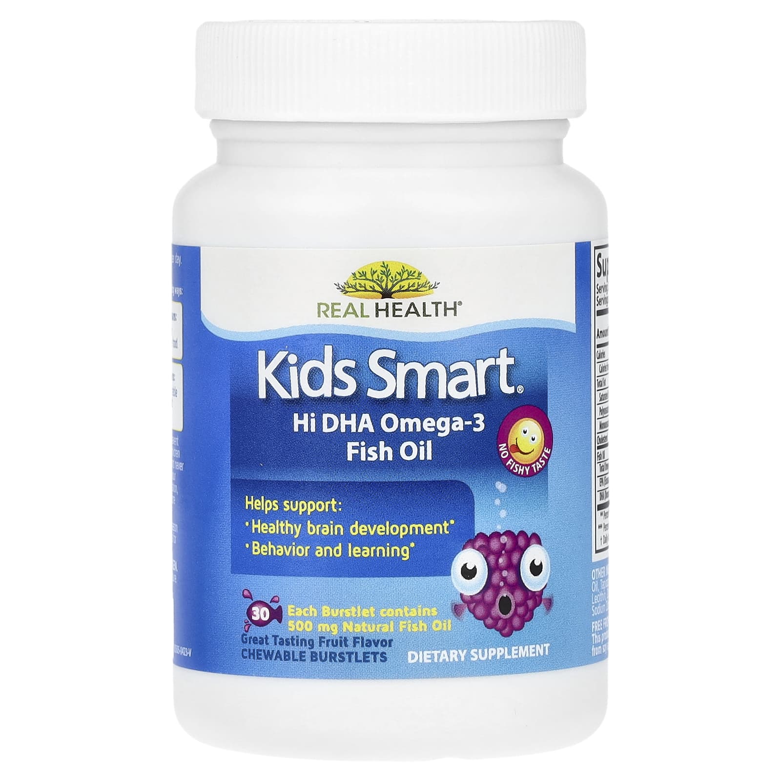 Bioglan, Kids Smart, Hi DHA-Omega 3 Fish Oil, Fruit Flavor, 30 Chewable Burstlets