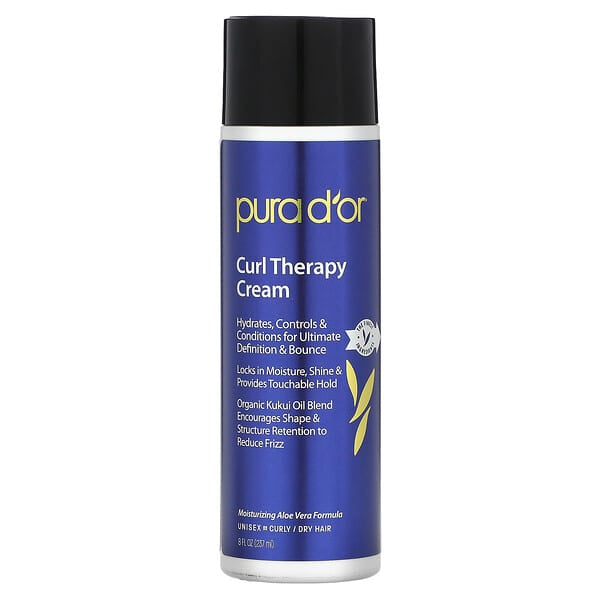 Pura D'or Curl Therapy Cream 8 fl oz 237 ml