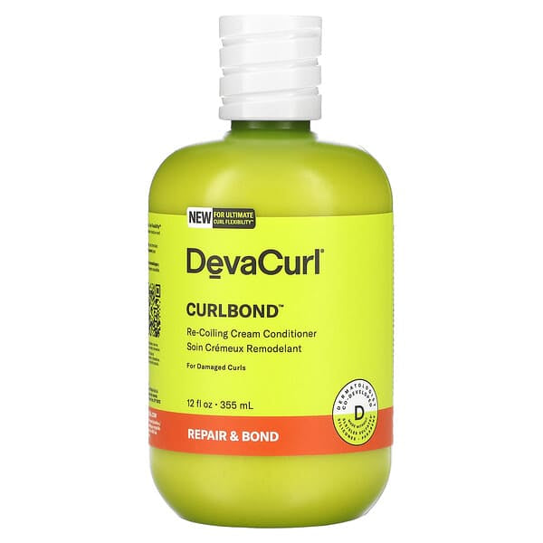 DevaCurl，Curlbond，重捲曲乳脂狀護髮素，適用於受損卷髮，12 液量盎司（355 毫升）