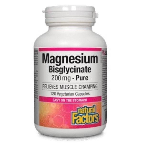 Natural Factors Magnesium Bisglycinate 200 mg, Vegi-Caps