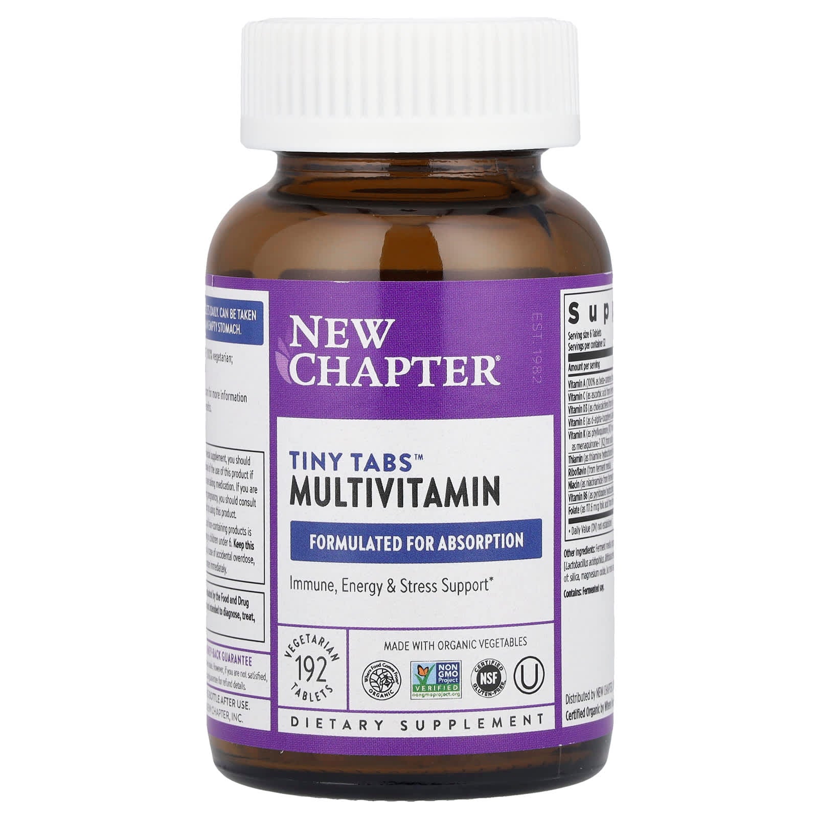 New Chapter, Tiny Tabs™ Multivitamin, 192 Vegetarian Tablets