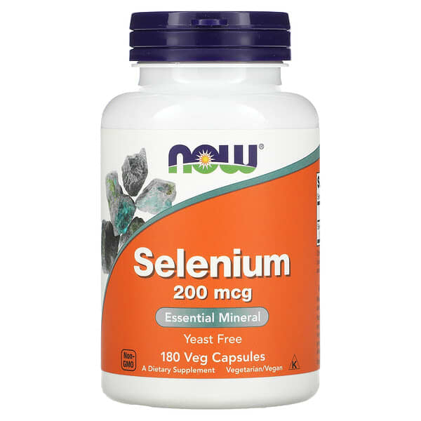 NOW Foods, Selenium, 200 mcg, 180 Veg Capsules