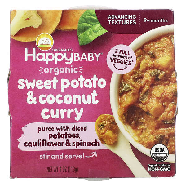 FREE Happy Family Organics, Happy Baby, Organic Sweet Potato & Coconut Curry, 9+ Months, 4 oz (113 g)