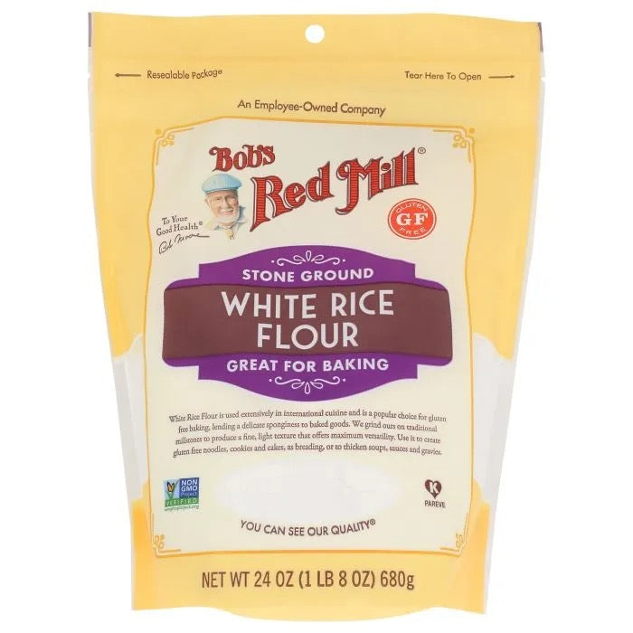 Bobs Red Mill, Flour White Rice, 4x24Oz