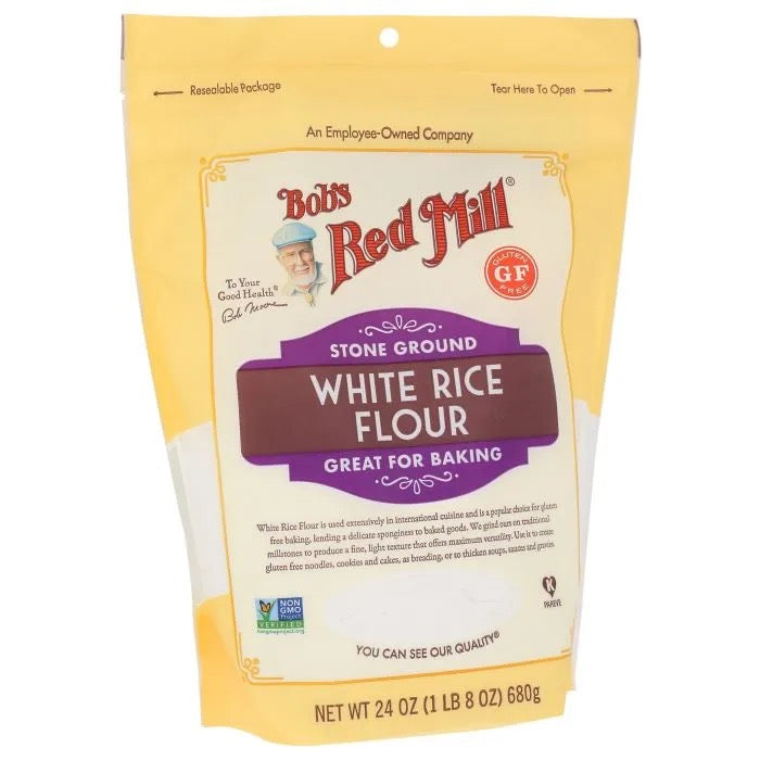 Bobs Red Mill, Flour White Rice, 4x24Oz