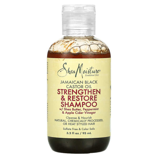 SheaMoisture, 牙買加黑蓖麻油，強韌和修復洗髮水，3.2 盎司（94 毫升）