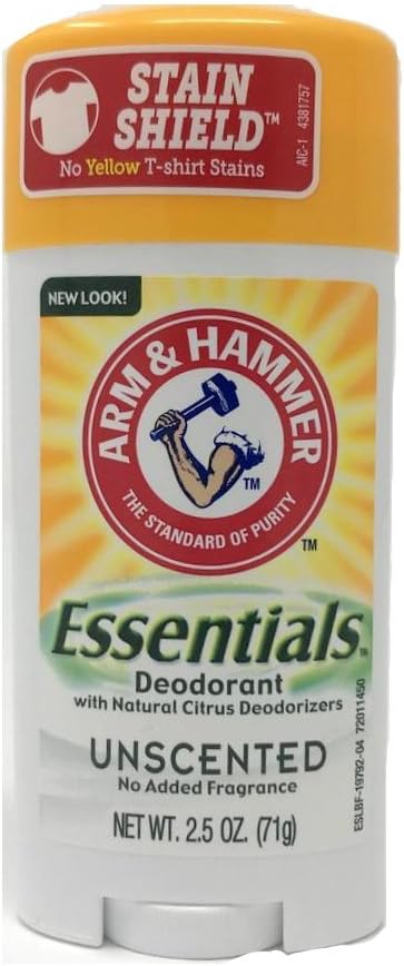 Arm & Hammer Essentials Natural Unscented Deodorant -2.5 oz, 3 pk