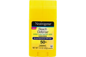 NEUTROGENA BEACH DEFENSE WATER 4-SUN BARRIER STICK SUNSCREEN 50+