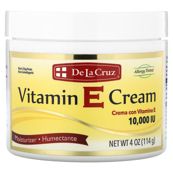 De La Cruz, Vitamin E Cream, 10,000 IU, 4 oz (114 g)