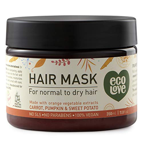 Eco Love Hair Mask With Orange, Vegetable Extracts, Carrot, Pumpkin & Sweet Potato-11.8 Oz