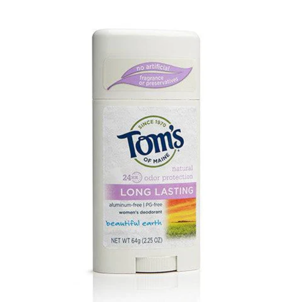 Tom's of Maine Long Lasting Beautiful Earth Deodorant 1 Stick