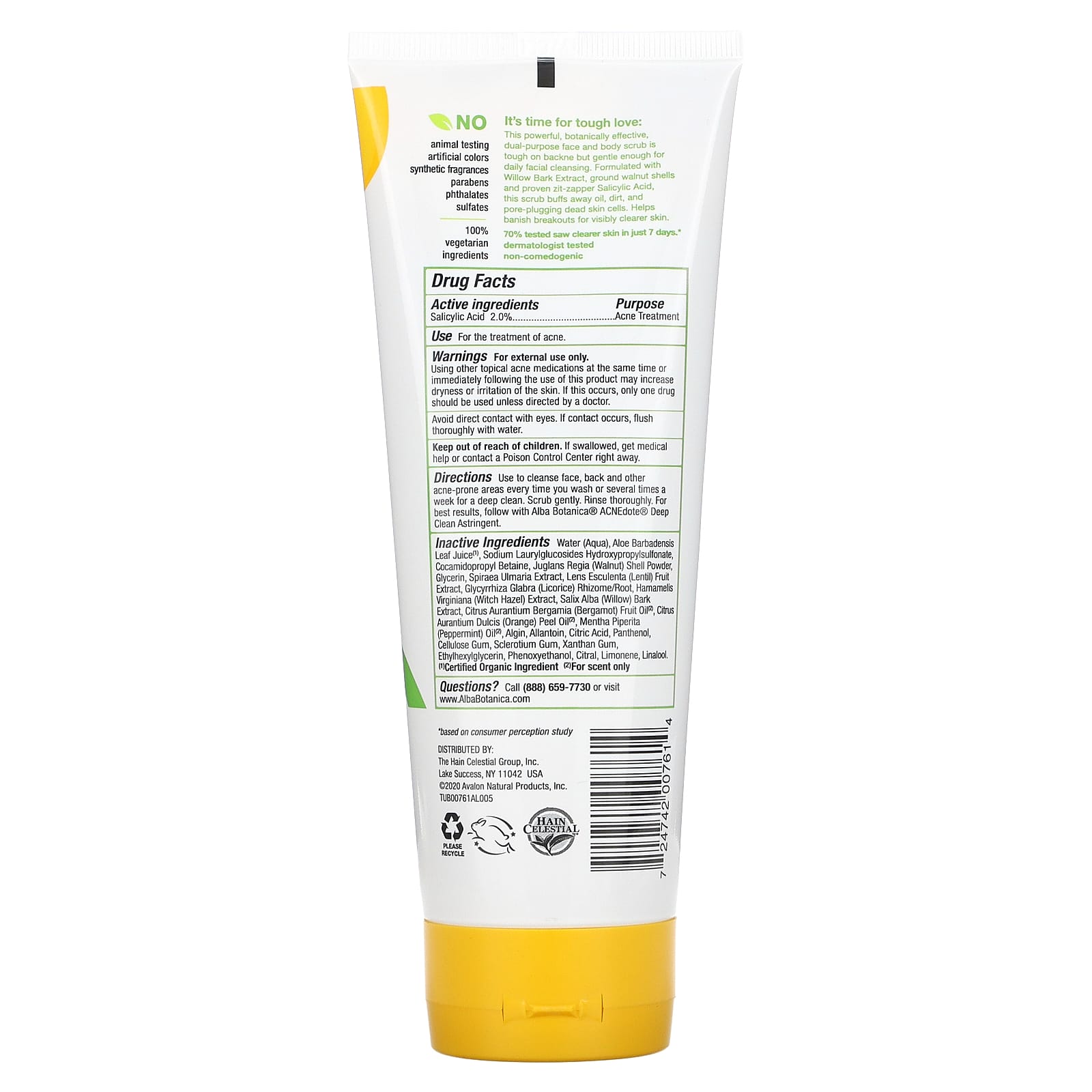 Alba Botanica, ACNEdote, Face & Body Scrub, 8 oz (227 g)