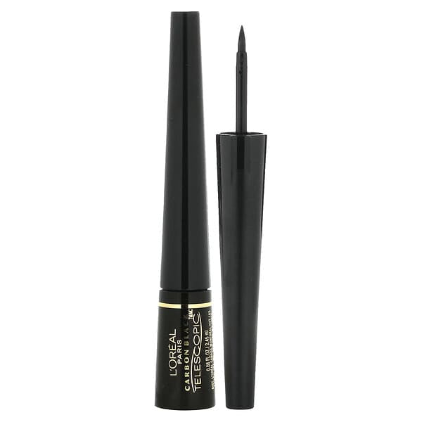 L'Oréal, Telescopic, Control Tip Liquid Eyeliner, 835 Carbon Black, 0.08 fl oz (2.45 ml)