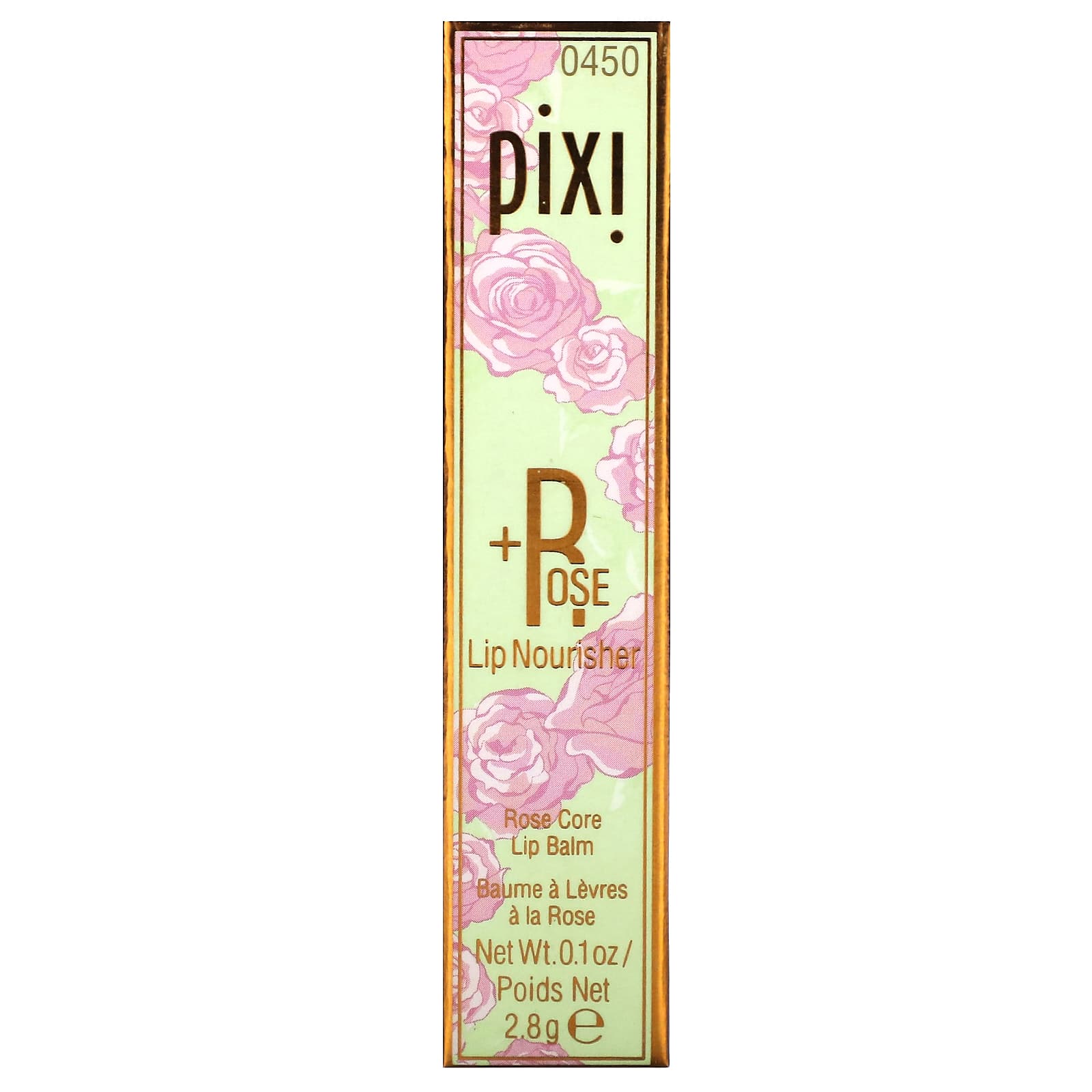 Pixi Beauty, +玫瑰唇部滋養劑，0450 玫瑰花蕾，0.1 盎司（2.8 克）