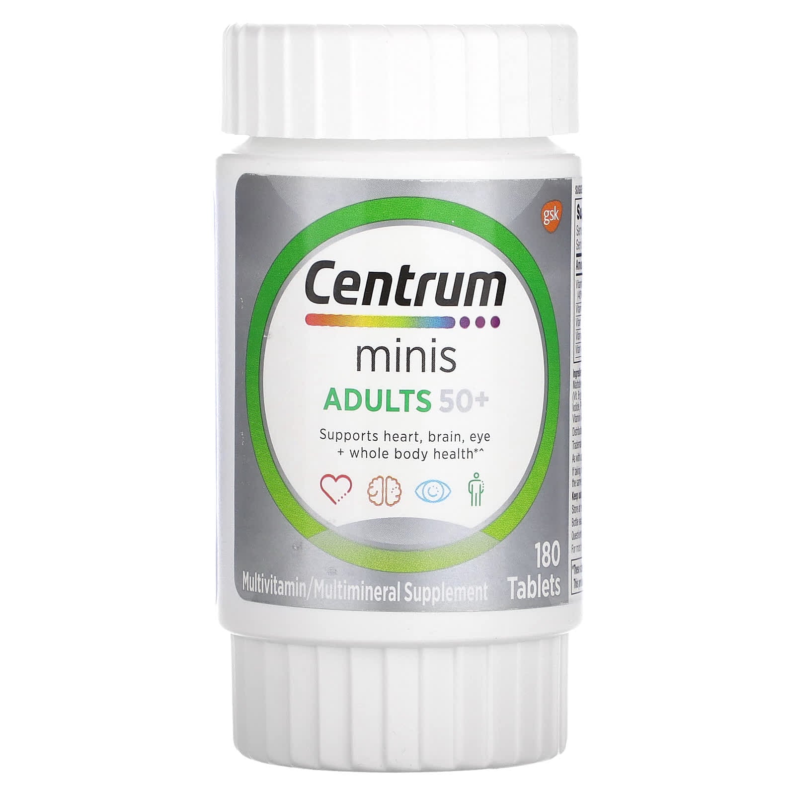 Centrum, Adults 50+, Minis, 180 Tablets