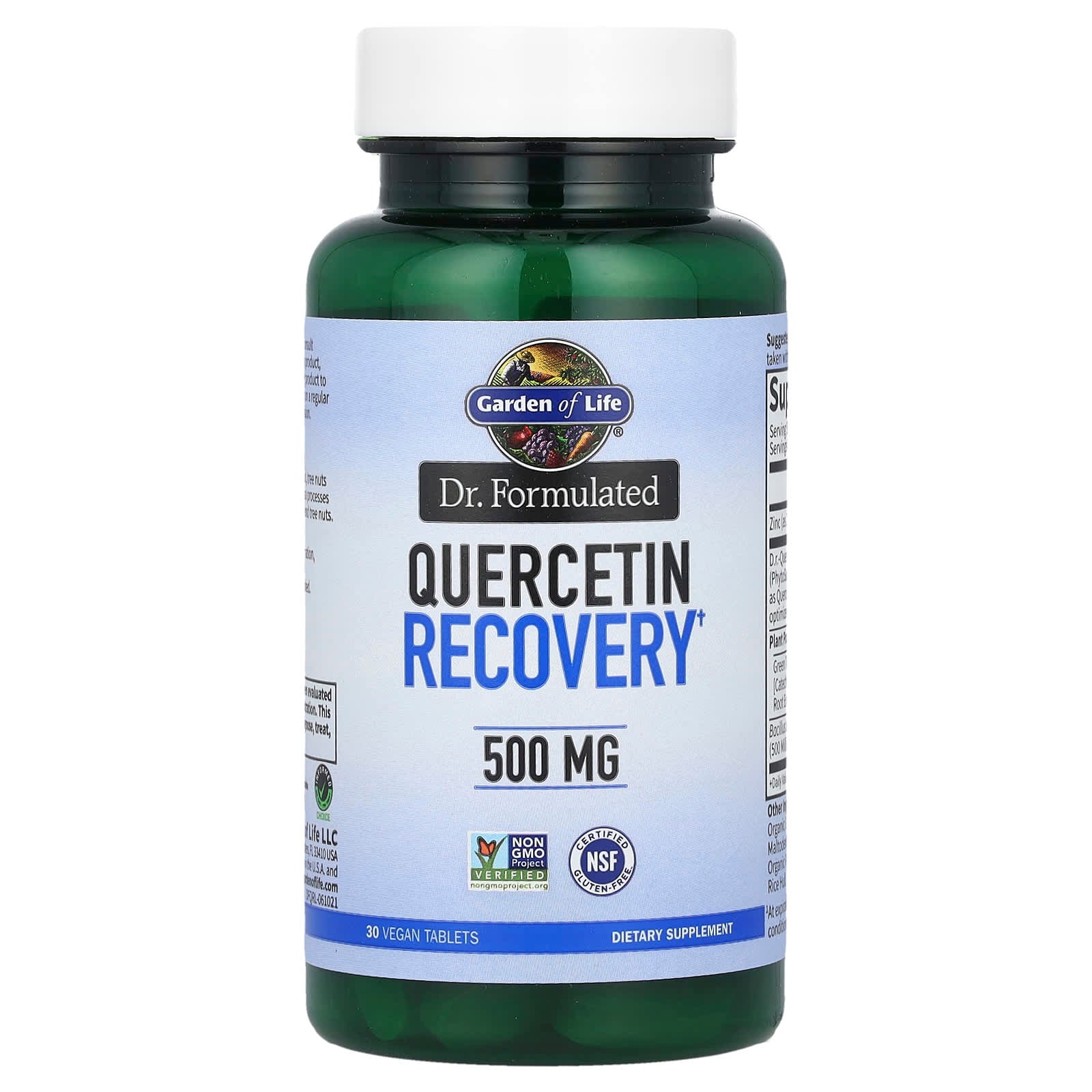 Garden of Life, Dr. Formulated，Quercetin Recovery，500 毫克，30 片全素片劑