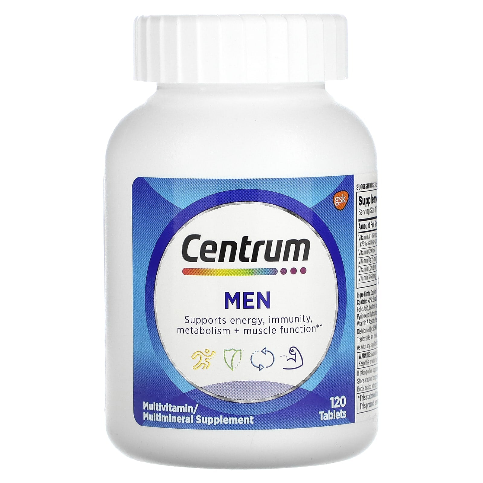 Centrum, 男性多維生素，120 片