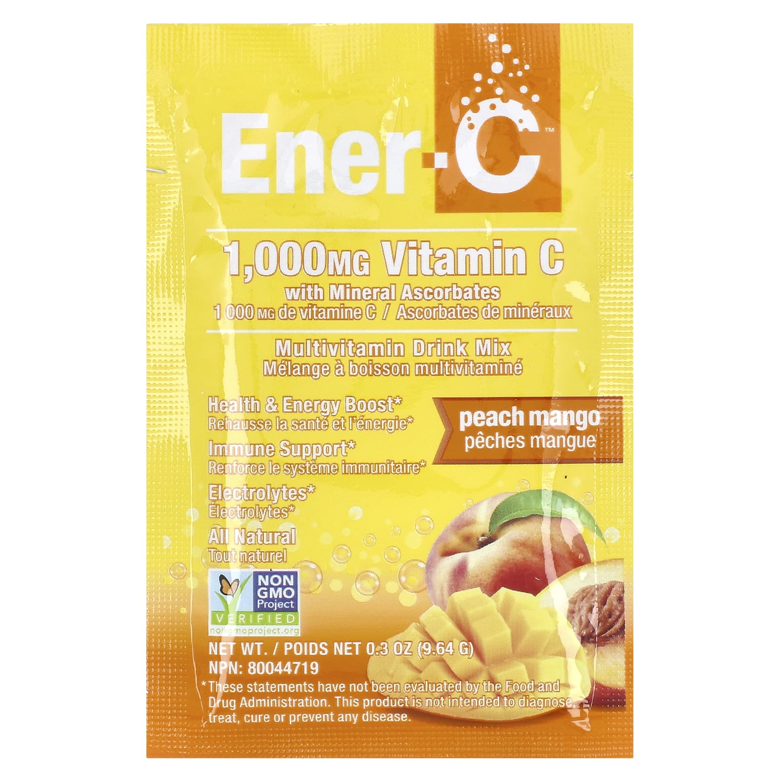 Emergen-C, 維生素 C，調味起泡混合飲品，橙味，1,000 毫克，30 包，每包 0.32 盎司（9.1 克）