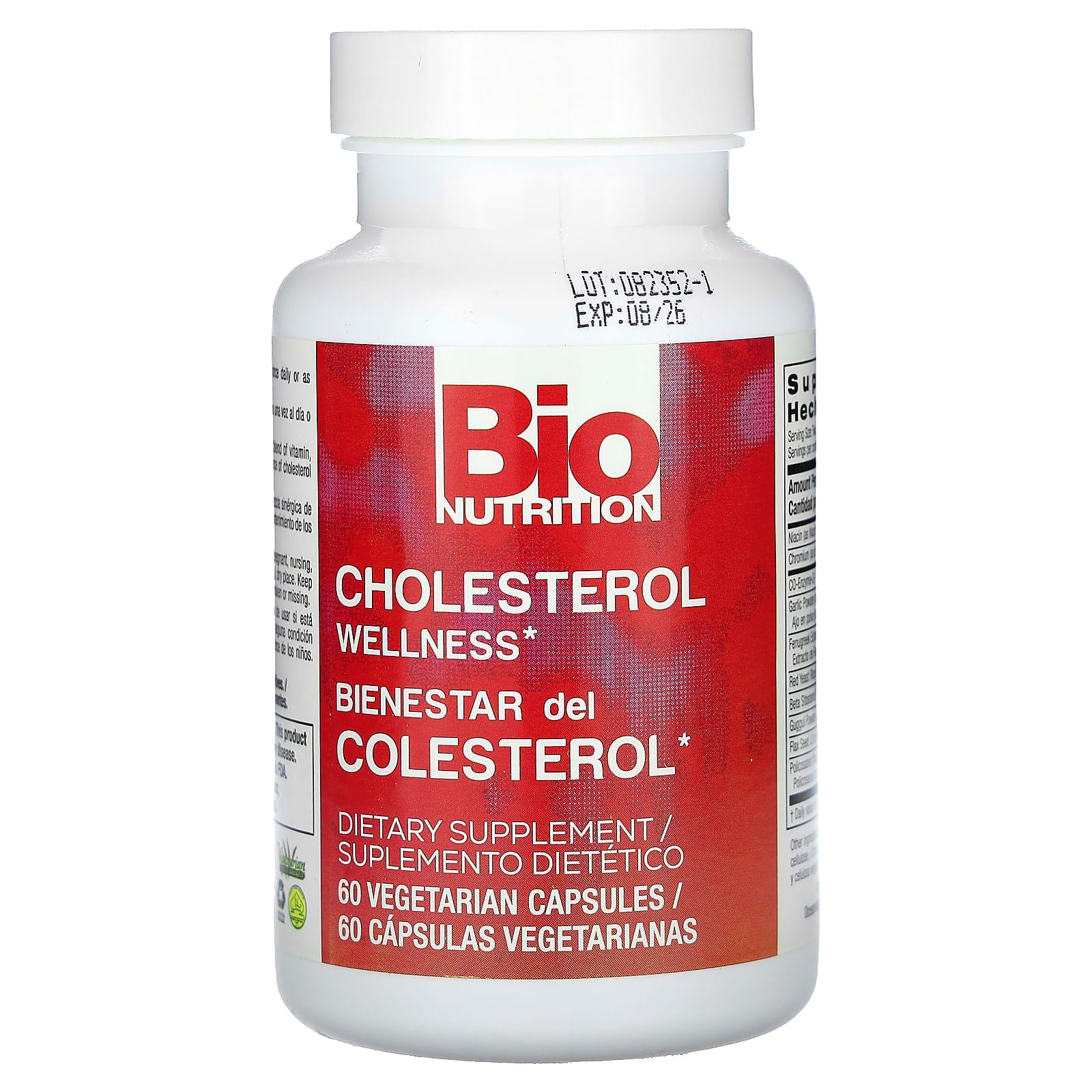 Bio Nutrition, Cholesterol Wellness, 60 Vegetarian Capsules