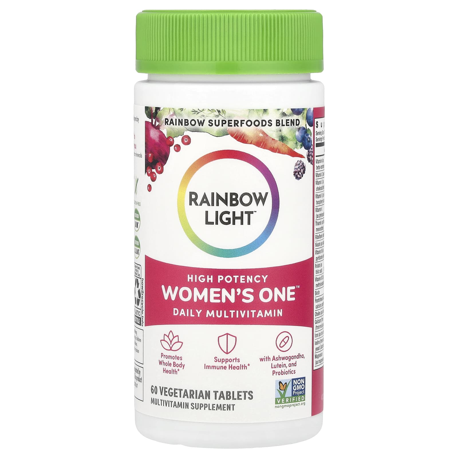 Rainbow Light, Women's One Daily Multivitamin, High Potency, 60 Vegetarian Tablets