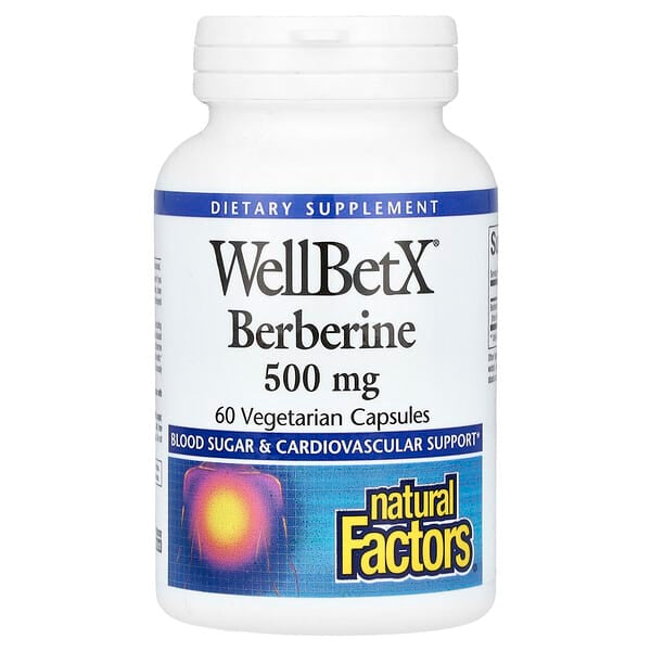 Natural Factors, WellBetX Berberine, 500 mg, 60 Vegetarian Capsules