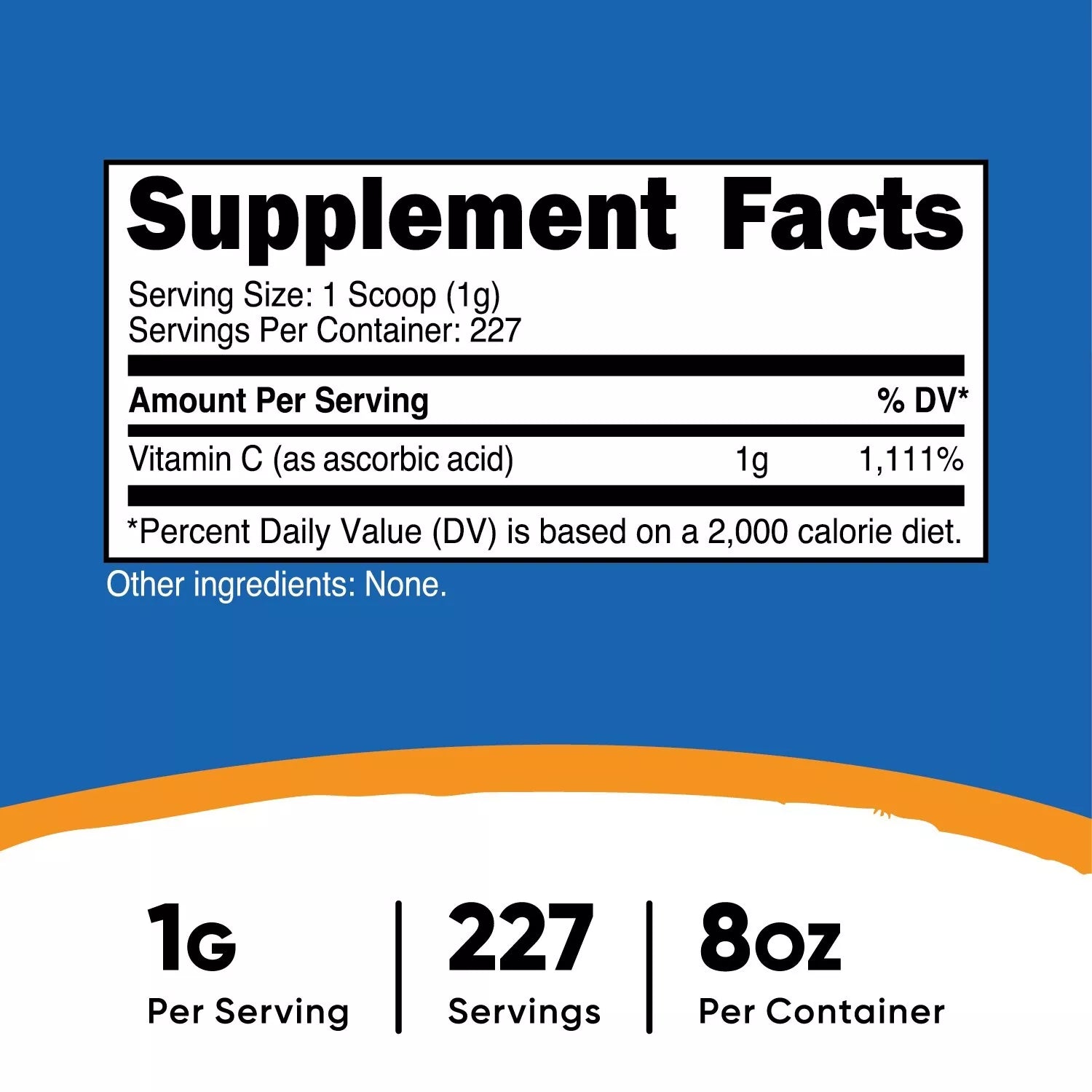 Nutricost Vitamin C Powder (0.5 LBS) - Pure Ascorbic Acid