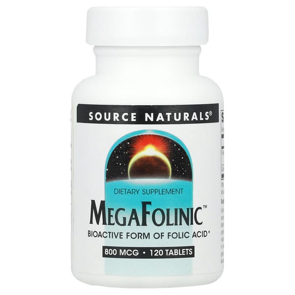 Source Naturals, MegaFolinic™，800 微克，120 片