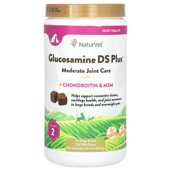 NaturVet, Glucosamine DS Plus，中度關節護理 +