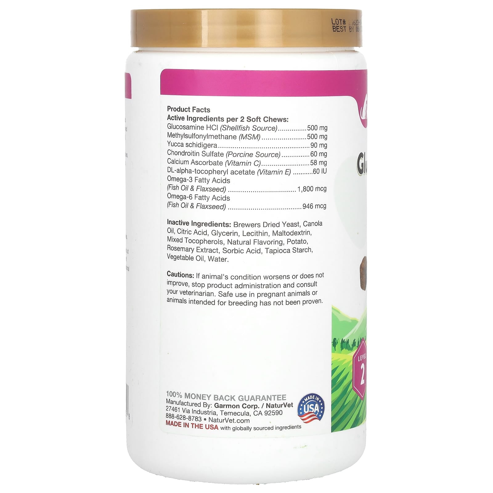 NaturVet, Glucosamine DS Plus，中度關節護理 +