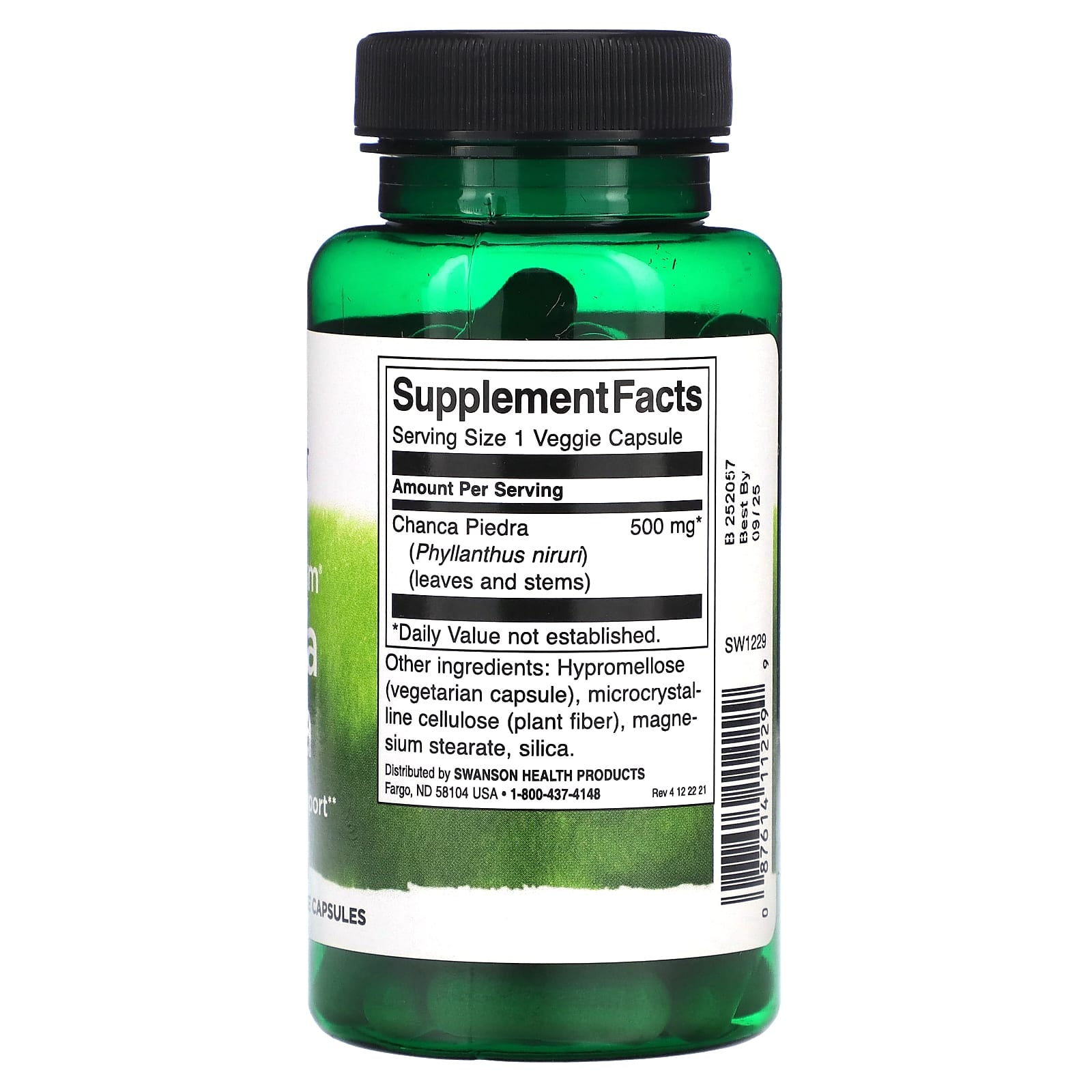 Swanson, Full Spectrum Chanca Piedra, 500 mg, 60 Veggie Capsules