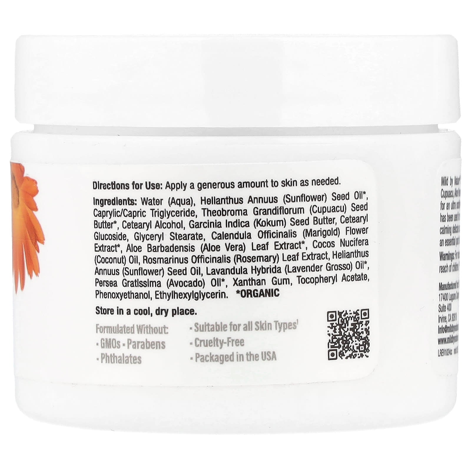 Mild By Nature, Calendula Cream, 2 oz (56 g)