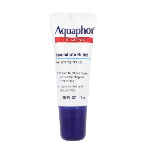 Aquaphor, Lip Repair, Immediate Relief, Fragrance Free, 0.35 fl oz (10 ml)