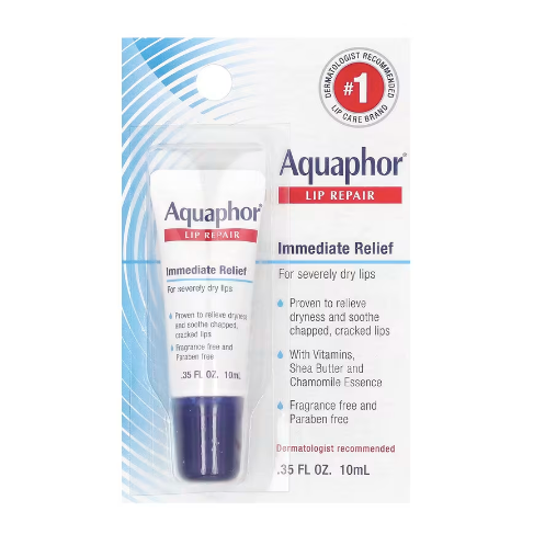 Aquaphor, 唇部修復，立即緩解，無香料，0.35 液量盎司（10 毫升）