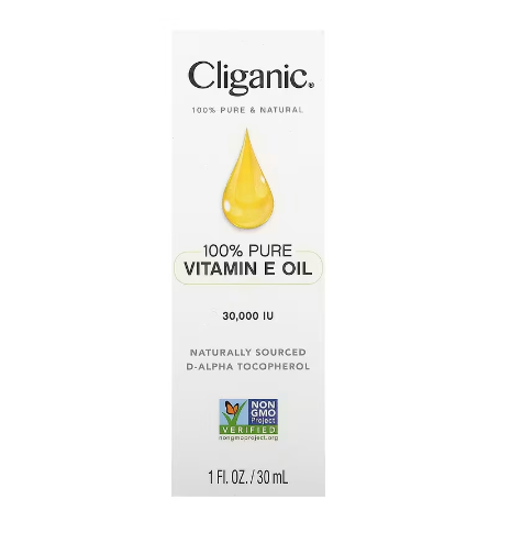 Cliganic, 100% Pure Vitamin E Oil, 30,000 IU, 1 fl oz (30 ml)