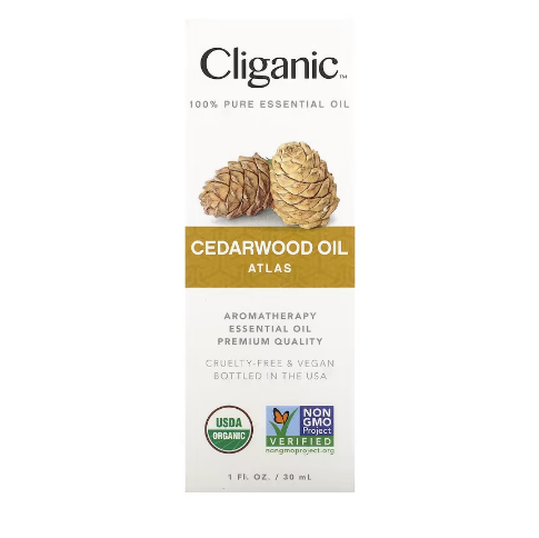 Cliganic, 100% Pure Essential Oil, Cedarwood Oil, 1 fl oz (30 ml)