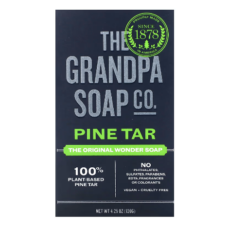 FREE The Grandpa Soap Co., Face & Body Bar Soap, Pine Tar, 4.25 oz (120 g)