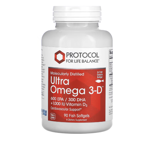 Protocol for Life Balance, Ultra Omega 3-D , 90 Fish Softgels