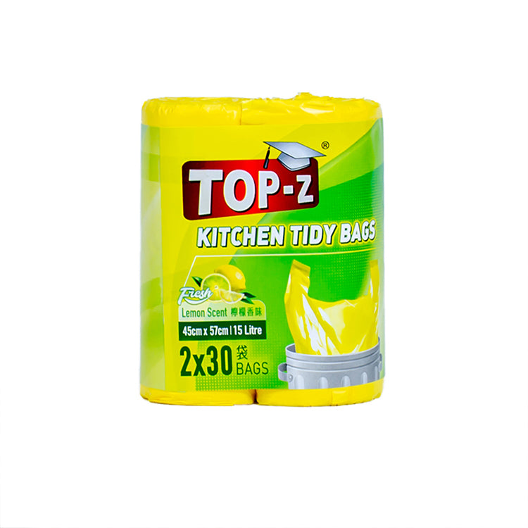 Top-z Kitchen Tidy Bags 2x30pcs 45cm x 57cm 15L Lemon Scent (1 per order)