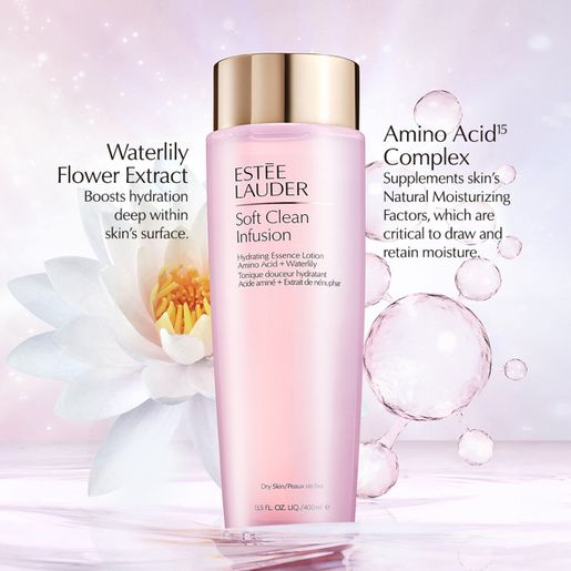 【Fixed Price】Estée Lauder  Soft Clean Infusion Hydrating Essence Lotion Amino Acid + Waterlily 400ml